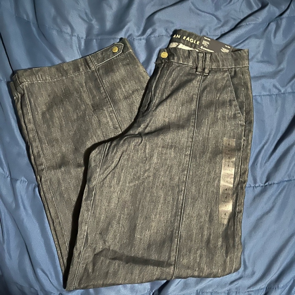American Eagle Outfitters Womens Dark Blue Relaxed Jeans